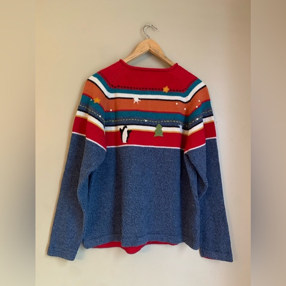 Susan Bristol winter sweater cardigan penguins vintage - Picture 6 of 8